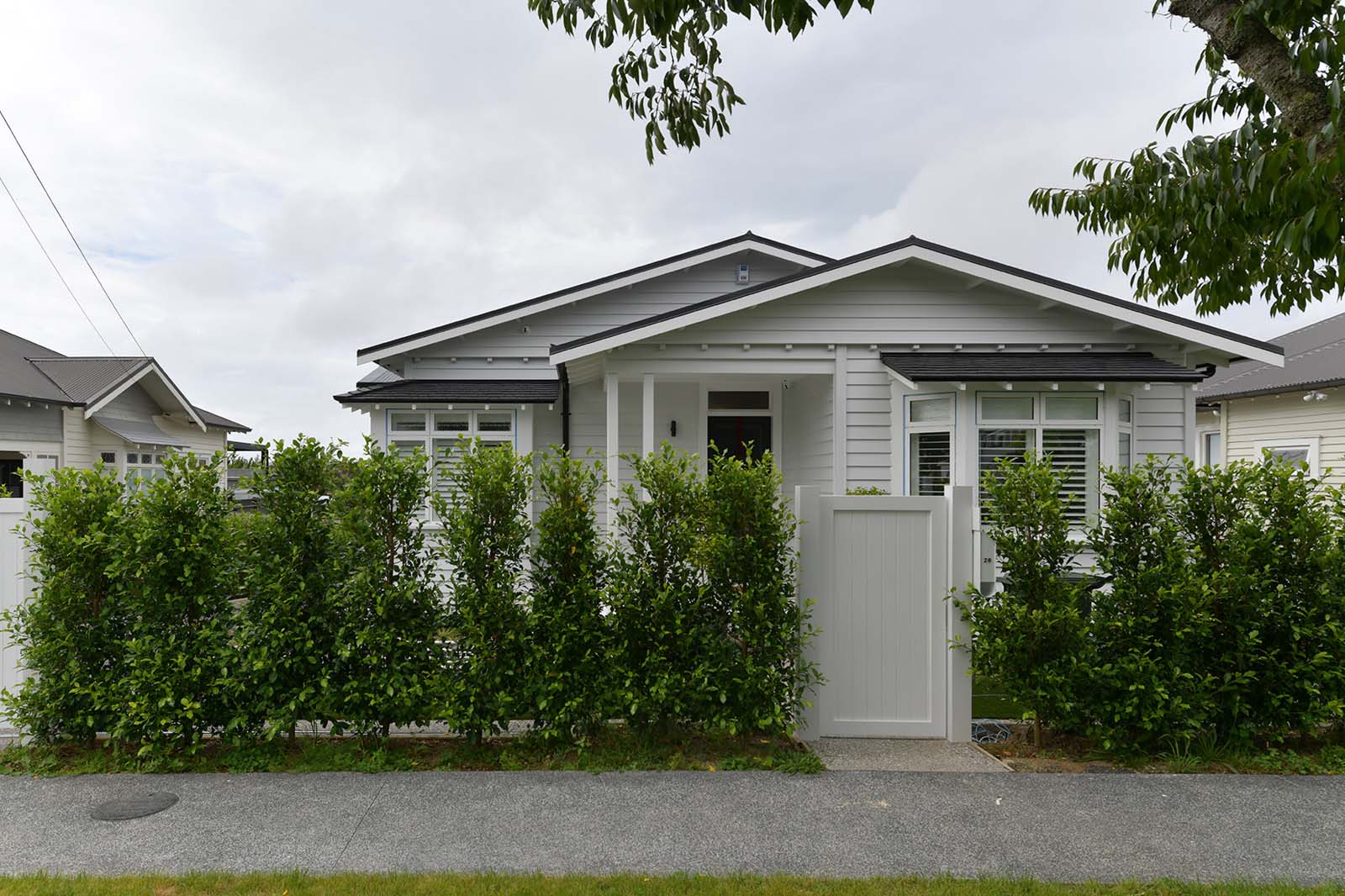 Street view of the renovated Sandringham bungalow